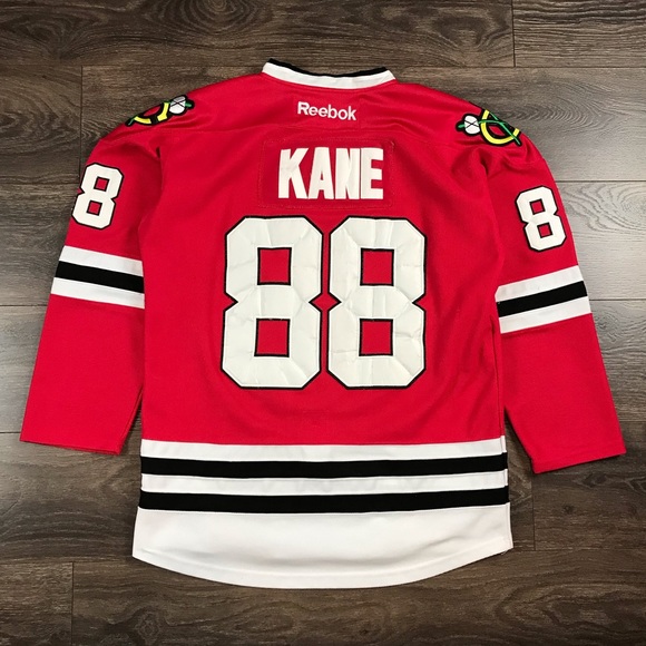 NHL Chicago Blackhawks Sports Team Patrick Kane #88 Men’s Red Ice Hockey Jersey - Picture 6 of 14